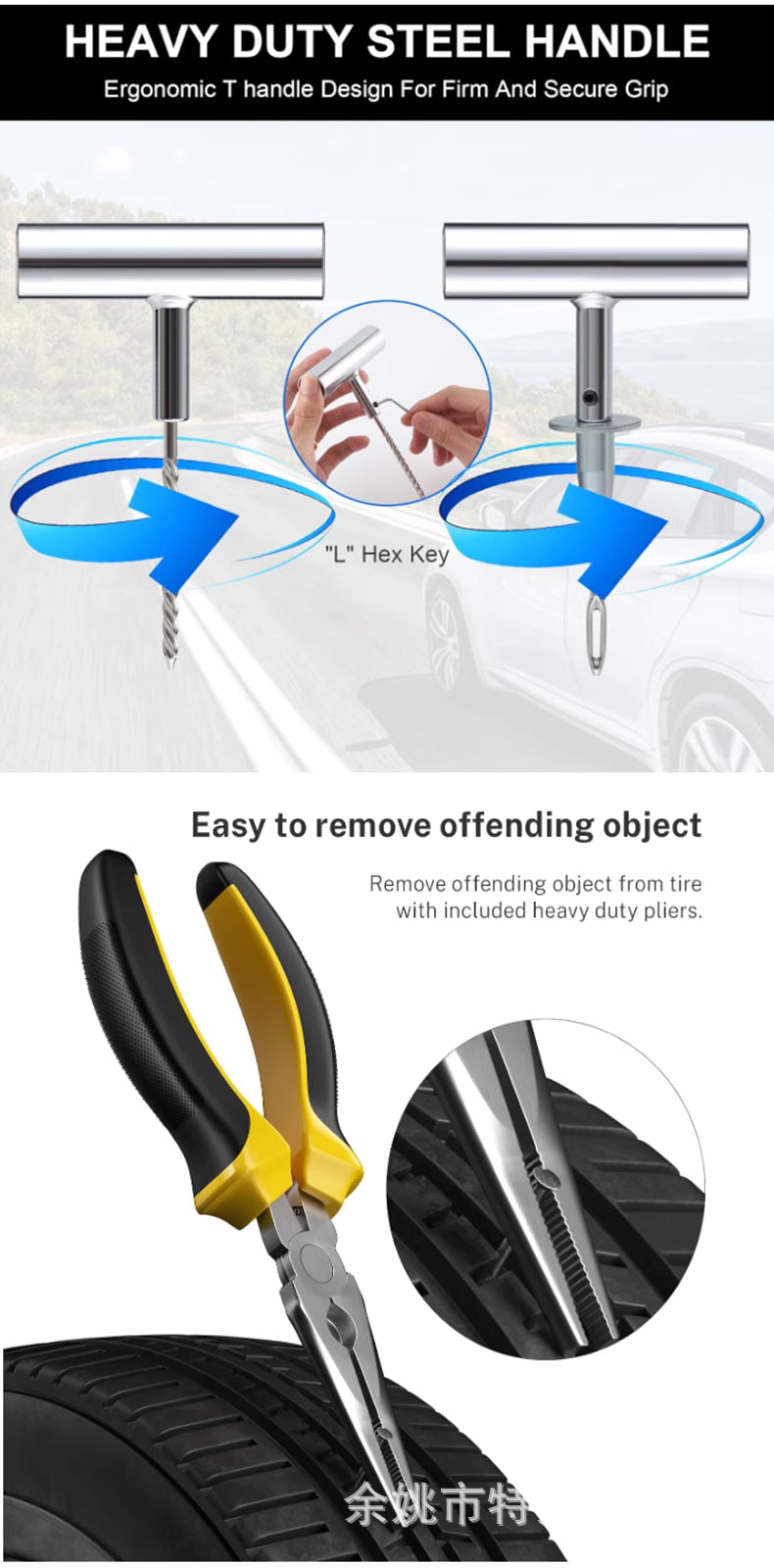 Tire Repair 32-piece Heavy-Duty Kit