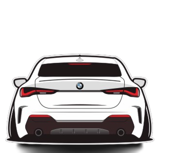 Modern German Coupe Car Sticker